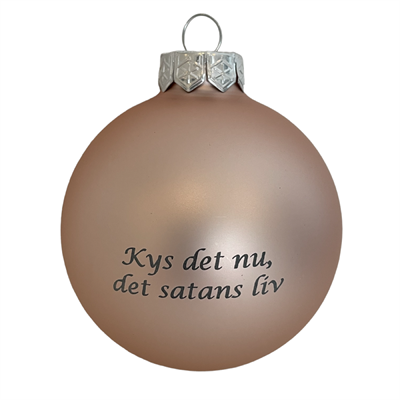 Rosa julekugle med navn